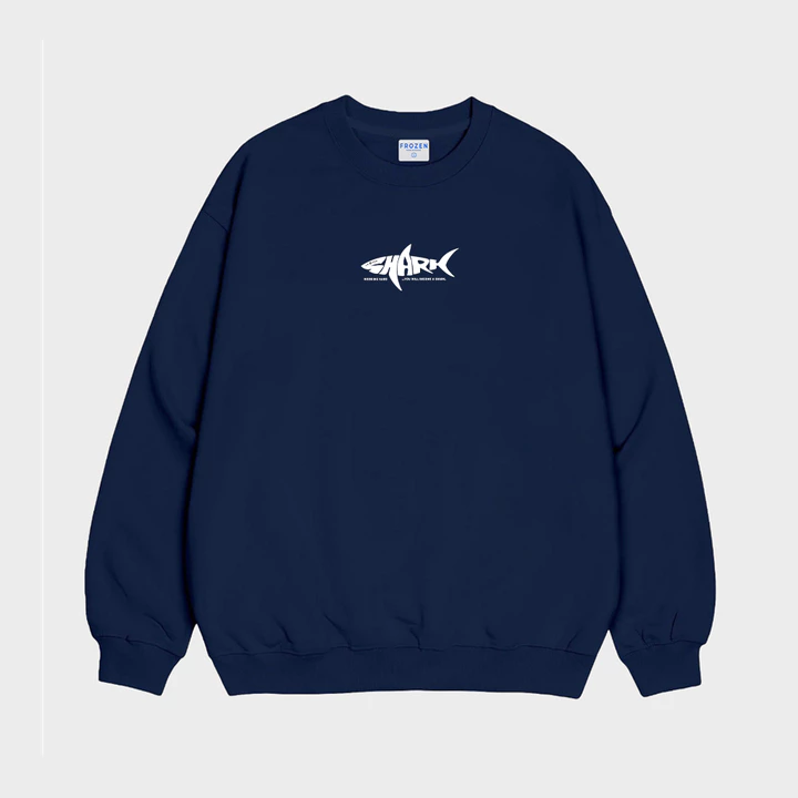 Áo Sweater Frozen Shark Nỉ Nỉ Bông Cotton 100% Unisex Local Brand