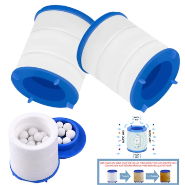 Set 5 Lõi Lọc Bông PP Thay Thế Đầu Vòi Rửa Bát, Lọc Nước Tại Vòi, Làm Sạch Canxi, Clo, Cặn Bẩn