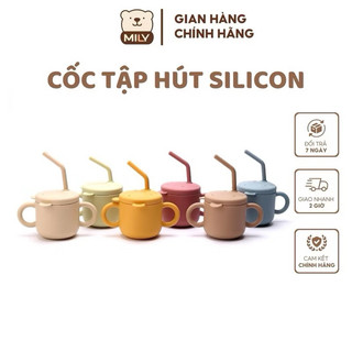 Màu ngẫu nhiên Ống Hút cốc MiLy 13cm silicone free BPA <không hộp>