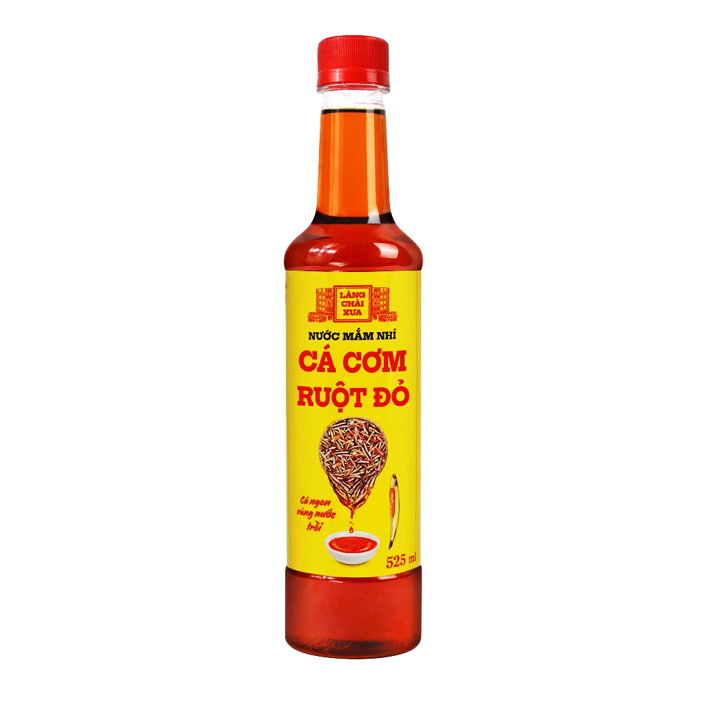Ảnh Thùng 6 chai nước mắm nhỉ cá cơm ruột đỏ Làng Chài Xưa 525ml/chai cá ngon vùng nước trồi 300 năm truyền thống 3