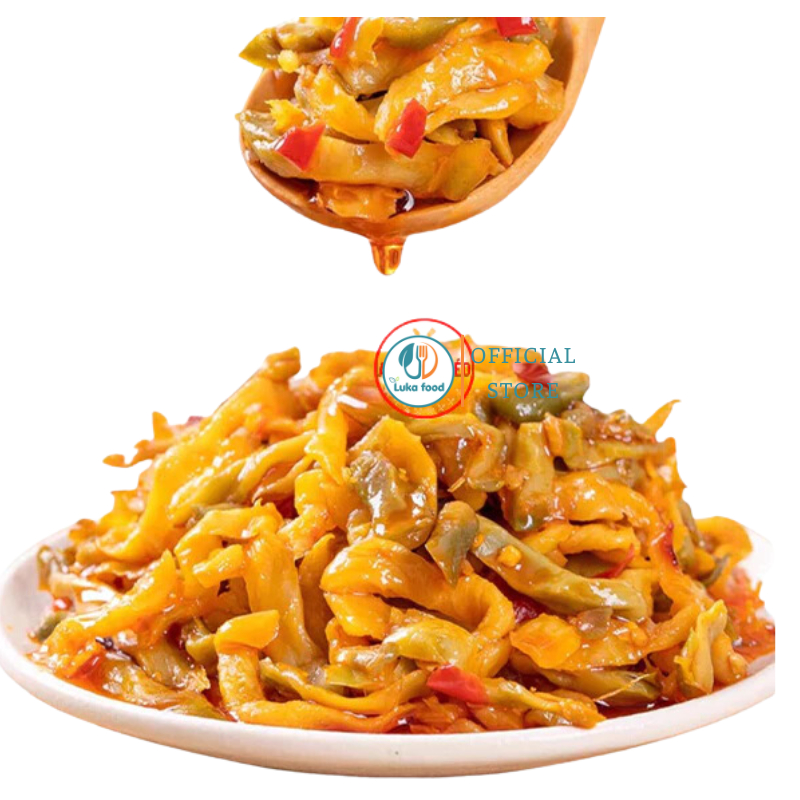 Dưa Cải Chua Giòn Tứ Xuyên JingXangJu 330g - Đặc Sản Nội Địa Trung, Chuẩn Vị Cay Nhẹ Ăn Liền, Ăn Kèm Mì/Cơm Luka Food