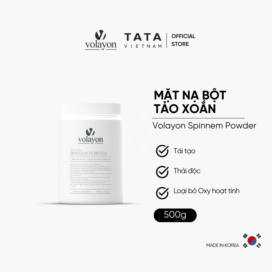 Ảnh Mặt Nạ Tảo Xoắn Dạng Bột Volayon Spinnem Powder 500g 2