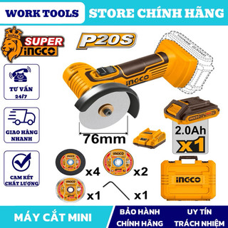 INGCO Máy cắt mài mini dùng pin 20V CAGLI76012 & CAGLI7601