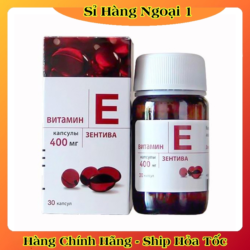 [LỌ THỦY TINH] Vitamin E Đỏ Nga Hàm Lượng 400mg LIFEVIT Giúp Làm Đẹp Da Của NGA