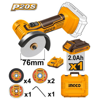 INGCO Máy cắt mài mini dùng pin 20V CAGLI76012 & CAGLI7601