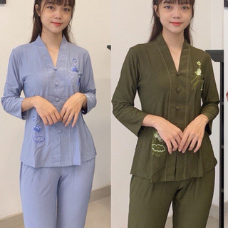 Thun Bà Lai Chui Mới Nữ # Đồ Lam Đi Chùa