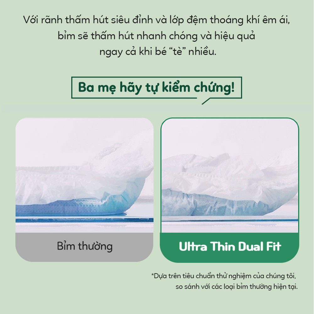 Ảnh Set 2 Miếng Bỉm Quần NABIZAM ULTRA THIN 4 Mùa Mỏng Mềm Hơn, Thấm Hút Nhanh Hơn Size Cho Bé 6-24kg 3