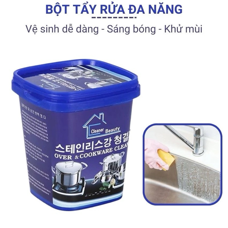 Kem tẩy rửa xoong nồi đa năng Hàn Quốc,Bột Tẩy Rửa Đa Năng Làm Trắng Nồi, Chảo, Sàn Nhà Tắm,nhà Bếp