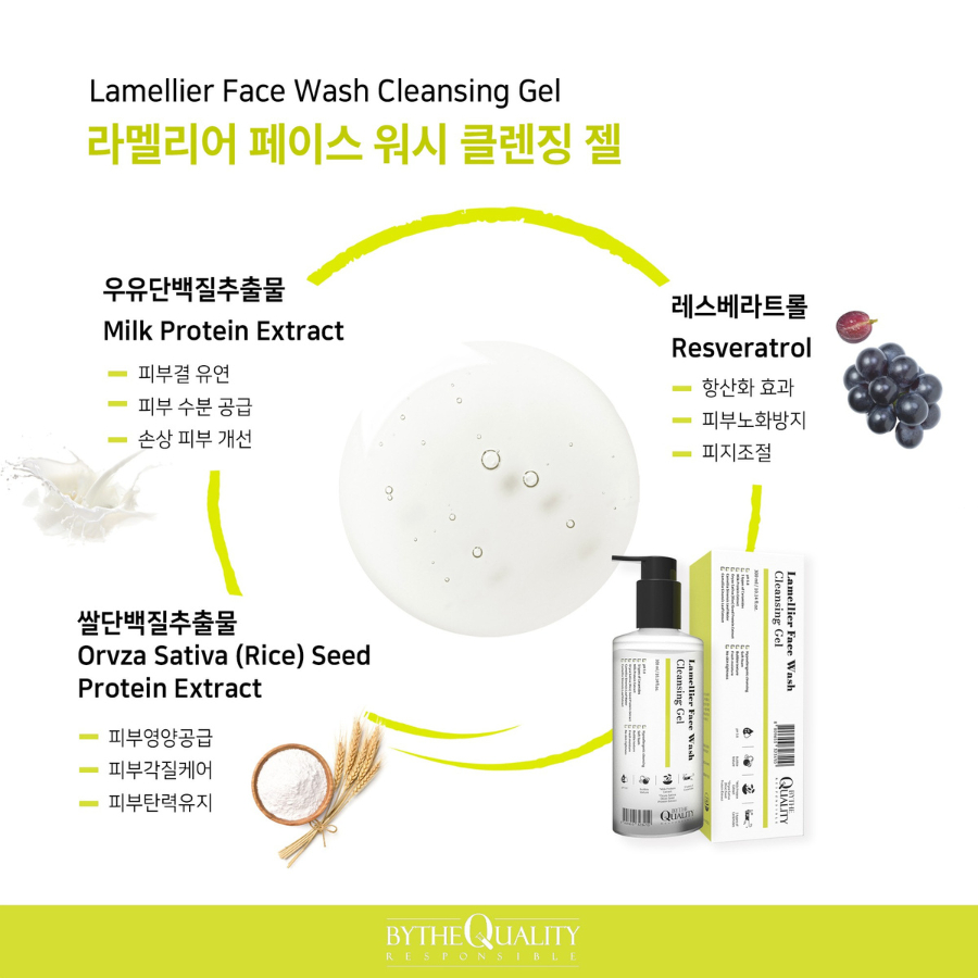 Ảnh Sữa Rửa Mặt BytheQuality Lamellier Face Wash Cleansing Gel 300ml 3