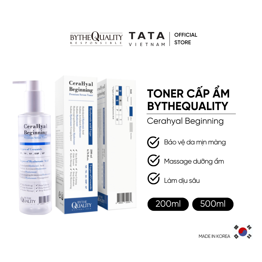 Ảnh Toner Cấp Ẩm BytheQuality Cerahyal Beginning 200ml/500ml 2