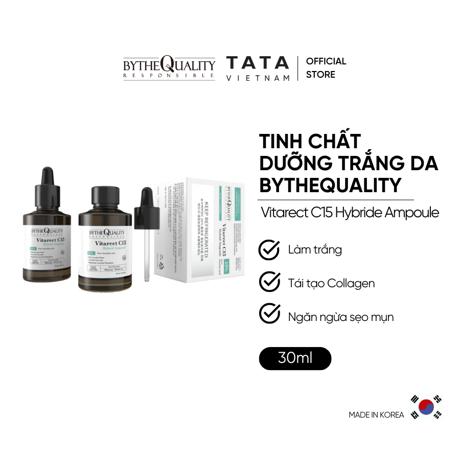 Ảnh Tinh Chất Dưỡng Trắng Da BytheQuality Vitarect C15 Hybride Ampoule 30ml 2