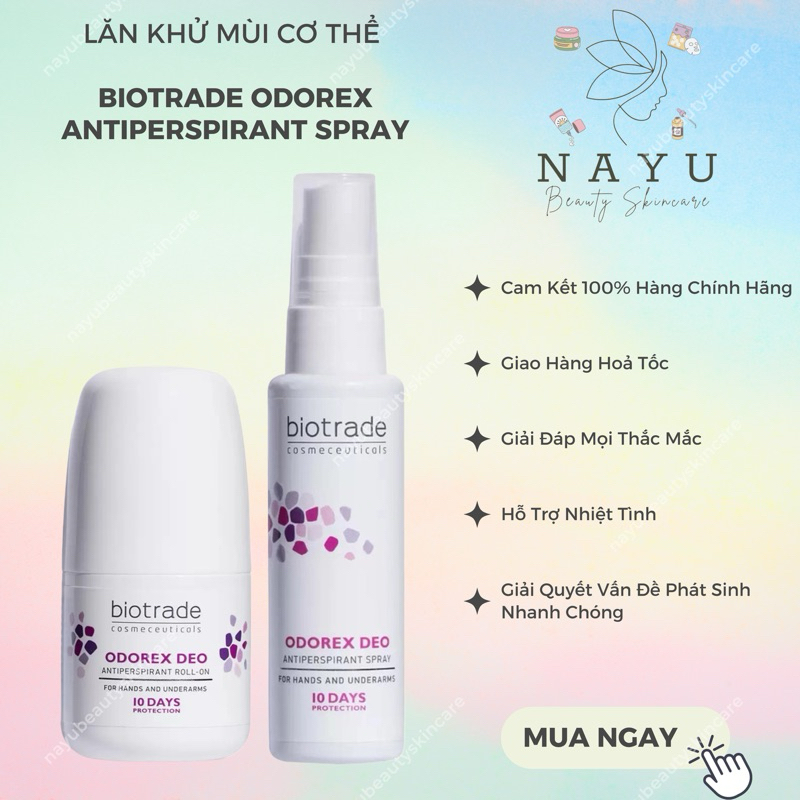 [HÀNG CÔNG TY] LĂN KHỬ MÙI CƠ THỂ BIOTRADE ODOREX ANTIPERSPIRANT SPRAY ...