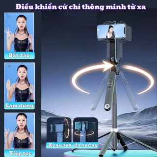 Gậy chụp ảnh selfie Q515 HULAKO 4 chân tích hợp gimbal AI thông minh, Nhận Diện Khuân Mặt, Chuyển Động 360 độ Theo Mẫu