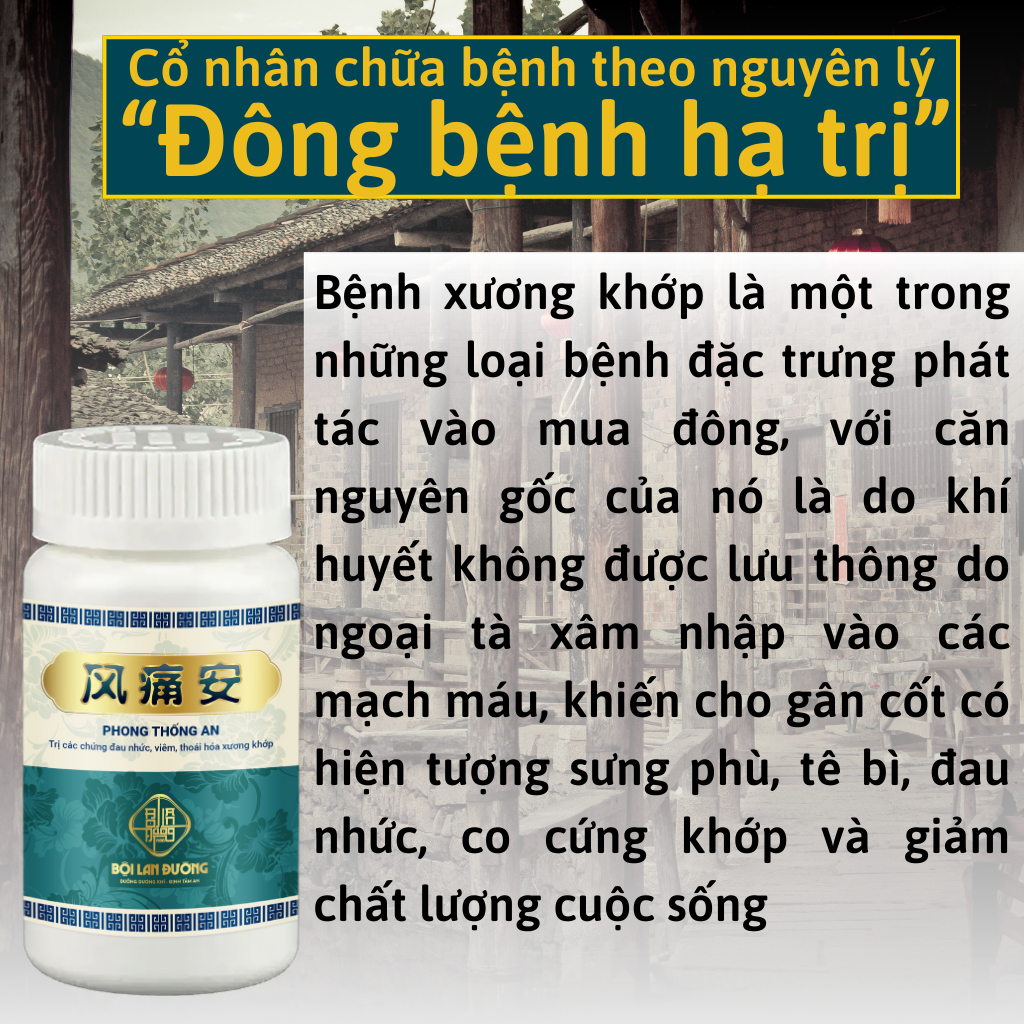 [Xương khớp Trung Y Gia Truyền] Viên uống Phong Thống An chuyên dụng cho người cao tuổi đau xương khớp mãn tính lâu năm