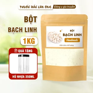 Bột bạch linh 1kg, bột bạch phục linh, nguyên chất, thơm mịn, dùng pha uống, đắp mặt - Lãn Ông