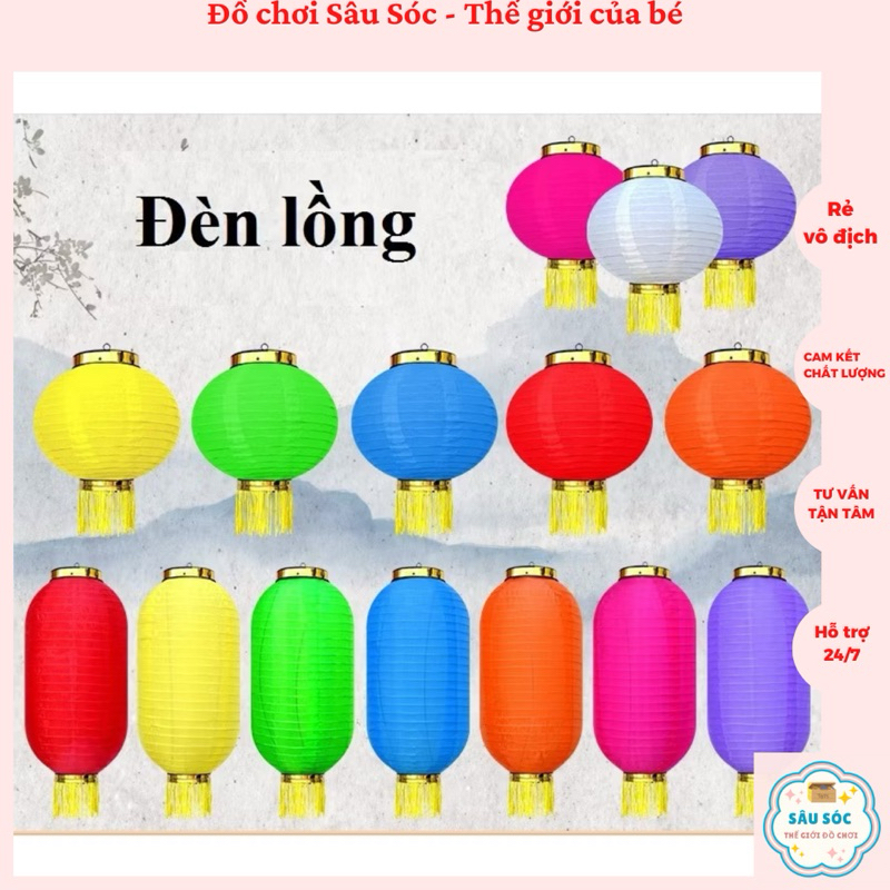 Đèn Lồng vải tròn, trụ có tua rua trang trí Tết , nhà hàng, quán cà phê chống nước,Đền Chùa,trường học lễ hội giá rẻ