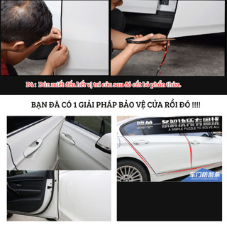 Dải cao su dán mép cửa ô tô chữ U giảm va chạm, trầy xước cửa xe. Gioăng Nẹp cửa xe hạn chế tiếng ồn