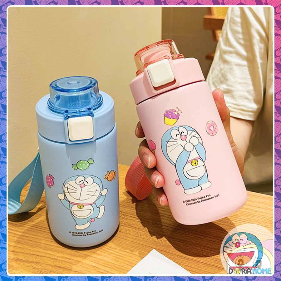 Bình giữ nhiệt Doraemon Doremon cute dễ thương 420ml inox SUS304 nắp ...