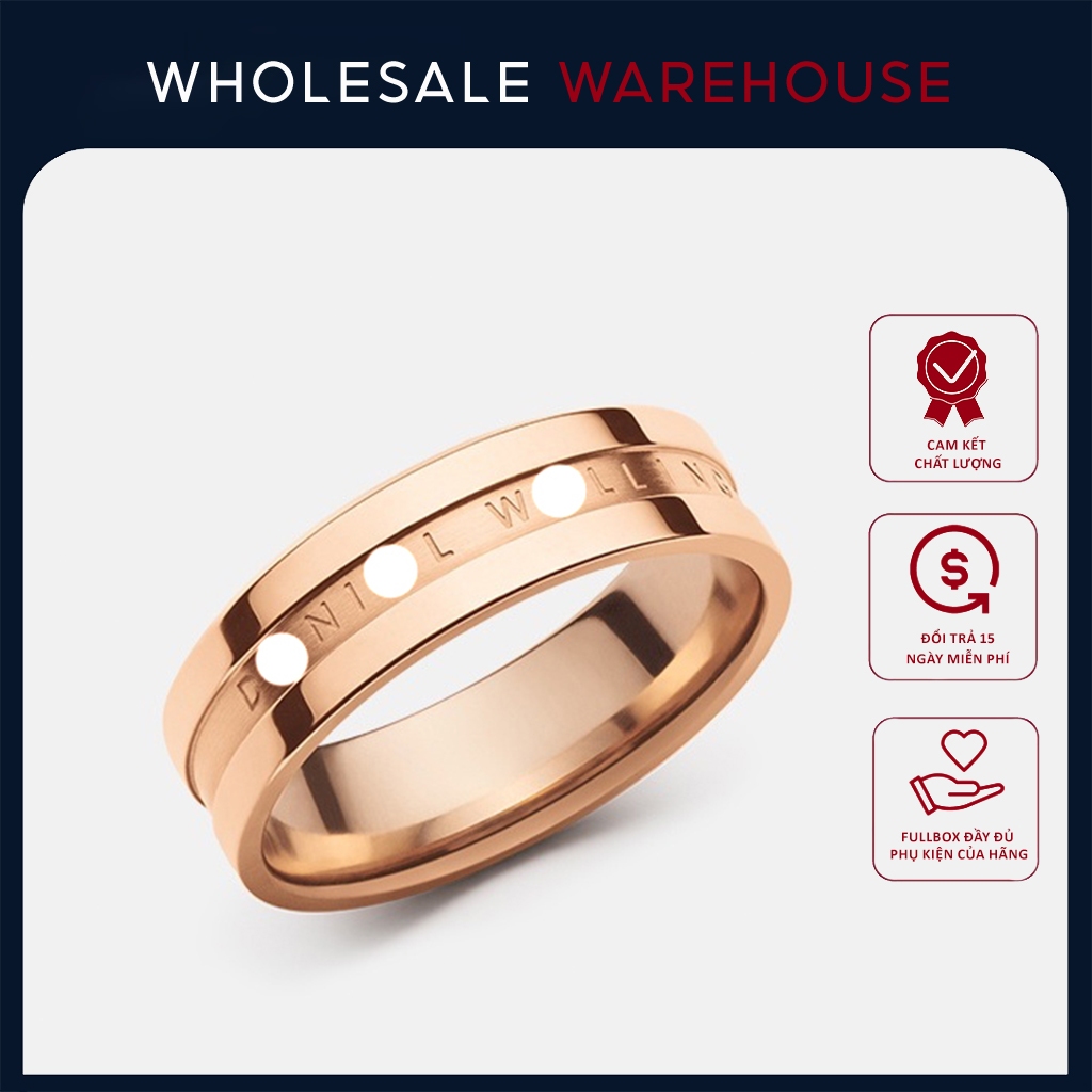 Nhẫn D.VV Elan Ring V3- Nhẫn D.VV hợp kim titan 8135 -Nhẫn chống gỉ ,phai màu-Khắc tên theo yêu cầu