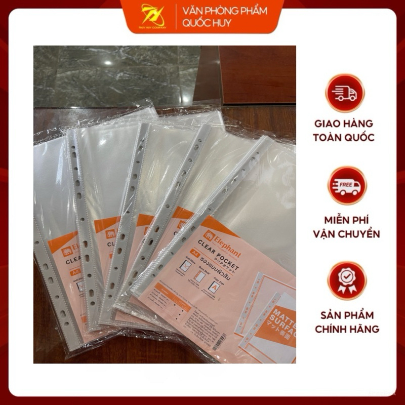 TÚI ĐỰNG TÀI LIỆU SƠ MI LỖ ELEPHAN, TẬP 20 CÁI - VPP QUỐC HUY