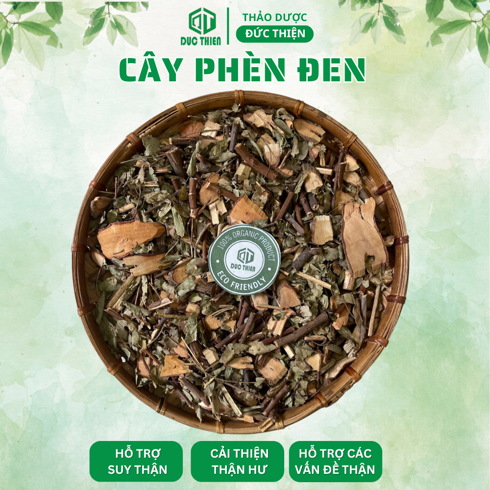 500g Cây Phèn Đen Khô Loại 1 Đức Thiện (Khô, Sạch, Thơm) - Hỗ Trợ Suy Thận, Thận Yếu, Thận Hư