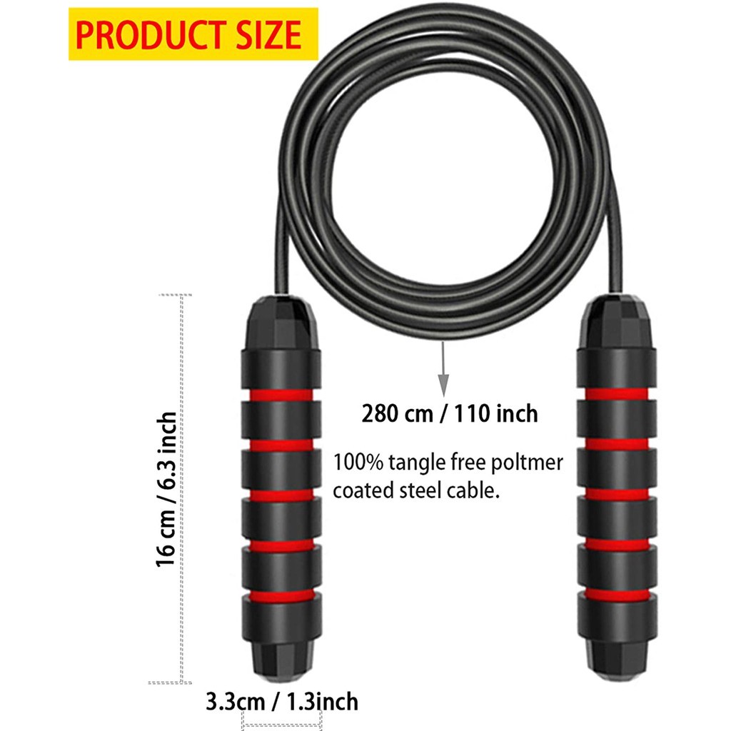 Dây nhảy giảm cân SPORTY, tập thể thao TS36 thể lực giảm cân giảm mỡ bụng, lõi thép siêu bền