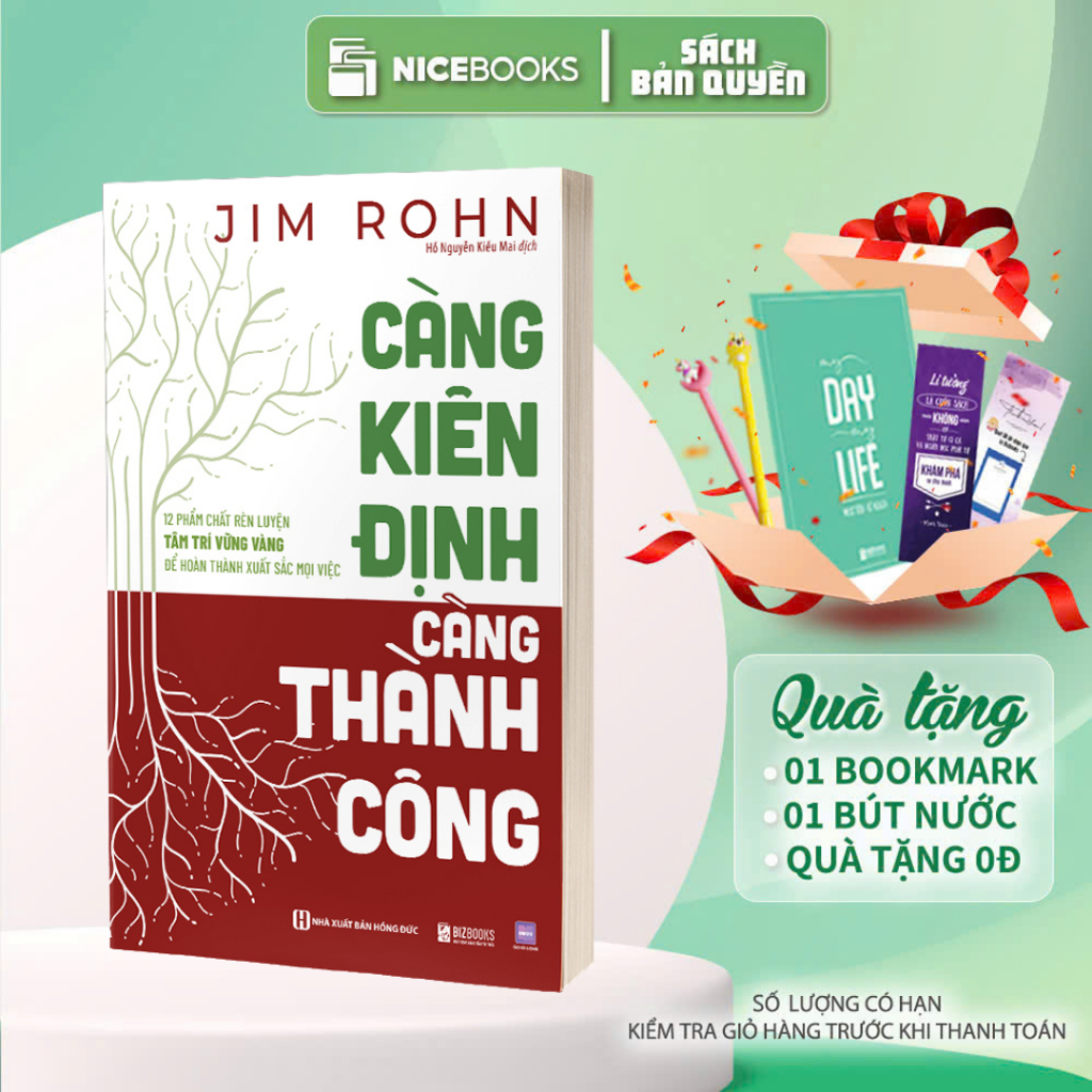Sách Càng kiên định, càng thành công - 12 Phẩm chất rèn luyện tâm trí vững vàng để hoàn thành xuất sắc mọi việc Bizbooks - 