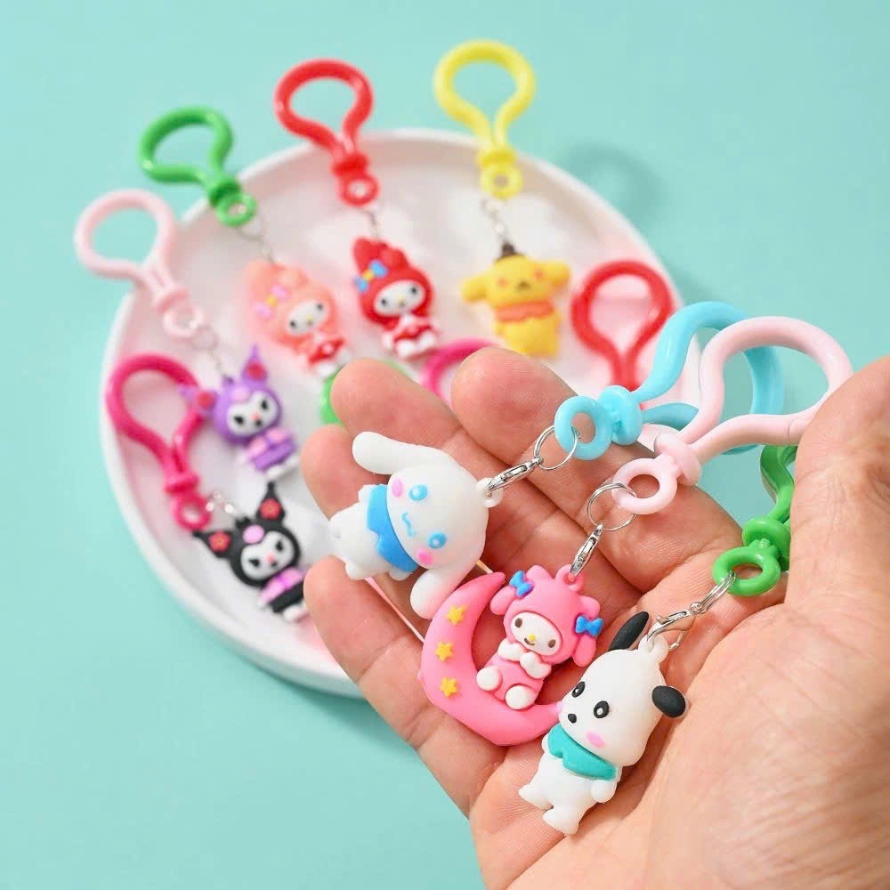 Full box hộp đựng móc khóa Pop Mart bóc quà bí mật hộp - Đồ chơi Sanrio Kuromi PVC Móc khóa đáng yêu cho bé