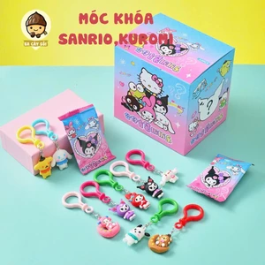 Full box hộp đựng móc khóa Pop Mart bóc quà bí mật hộp - Đồ chơi Sanrio Kuromi PVC Móc khóa đáng yêu cho bé