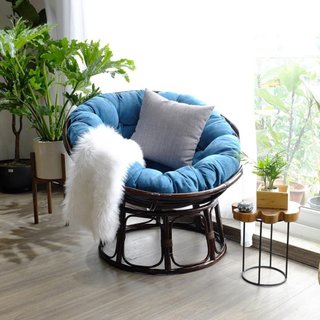 Ghế lười thư giãn Papasan 1m2 giả mây phòng ngủ cho bé, decor ban công, trang trí phòng khách