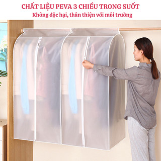 [SẴN] Túi bọc quần áo loại dày chống bụi bẩn, chống ẩm mốc chất liệu nhựa PEVA in 3 chiều cao cấp