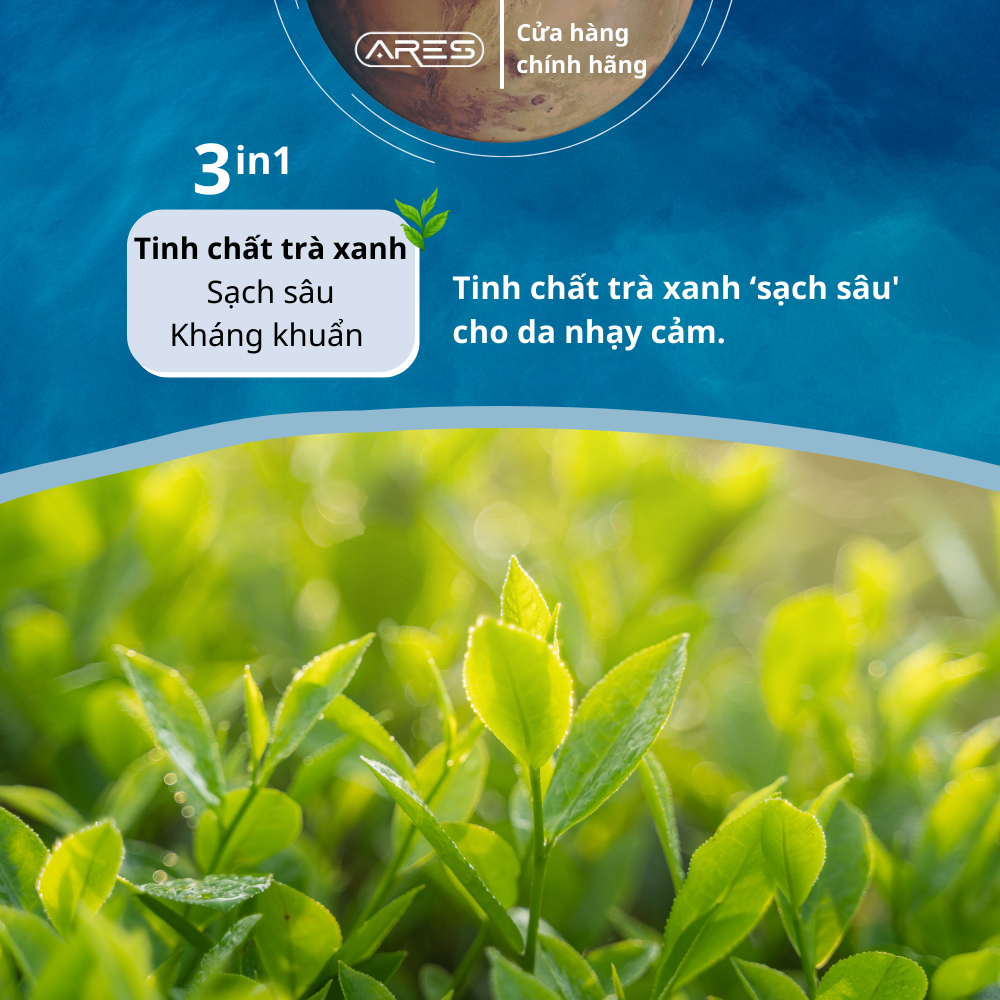 Ảnh Dung dịch vệ sinh nam giới Ares 3in1 Bọt vệ sinh nam giới Dung dịch tạo bọt tinh chất bạc hà 100ml 4