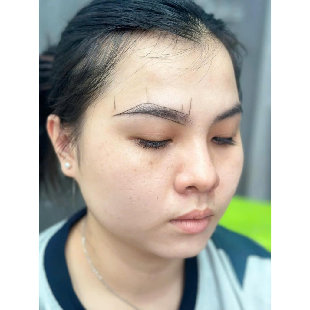 [TÍCH HỢP THƯỚC ĐO] Bộ Khung Vẽ Chân Mày 5 Dáng - Khuôn Vẽ Sợi Hairstroke Luyện Tập Trên Da Giả và Người Thật