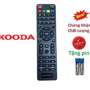 tay điều khiển remote từ xa Tivi Kooda loại ngắn mỏng có internet-kèm pin