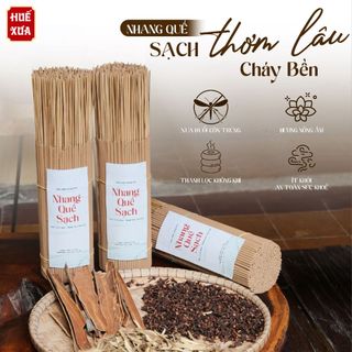 Nhang Quế Trầm Hương Bó 1000 cây Dài 34cm Không Nhuộm Chân Trầm Hương Huế Xưa Xông Nhà, Văn phòng, Nhang trầm sạch