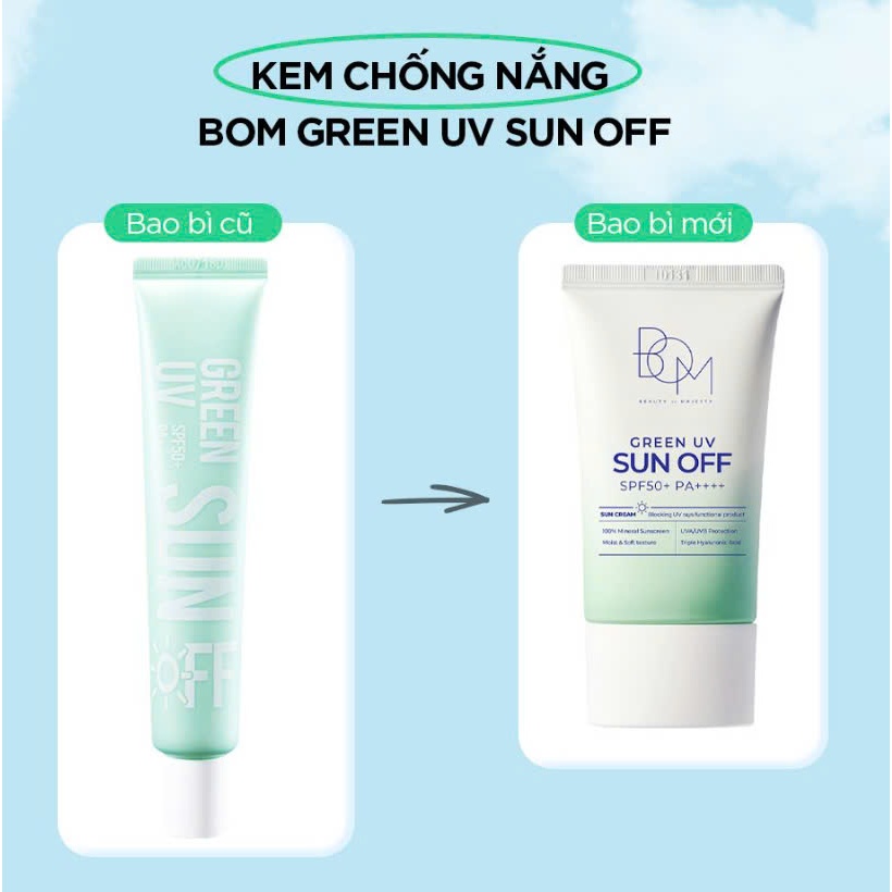 Ảnh Kem Chống Nắng B.O.M GREEN UV SUN OFF SPF50+/PA++++ 50ml 2