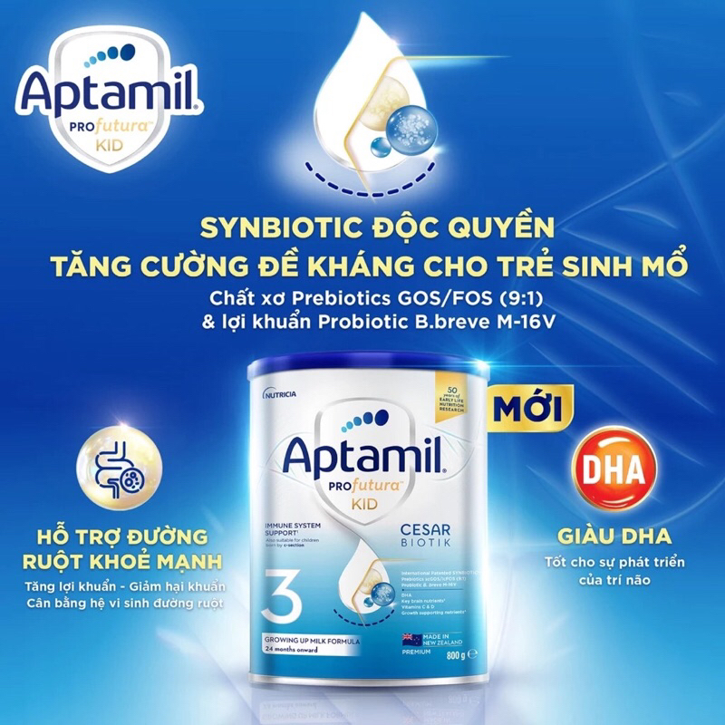Sữa Aptamil nhập khẩu nguyên hộp New Zealand số 1,2,3