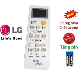 Điều khiển remote từ xa điều hòa LG nút cam trên mé phải-kèm pin