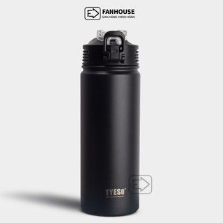 Bình giữ nhiệt Tyeso chính hãng 530ml bình nước giữ nhiệt Fan House inox 304 khắc tên theo yêu cầu