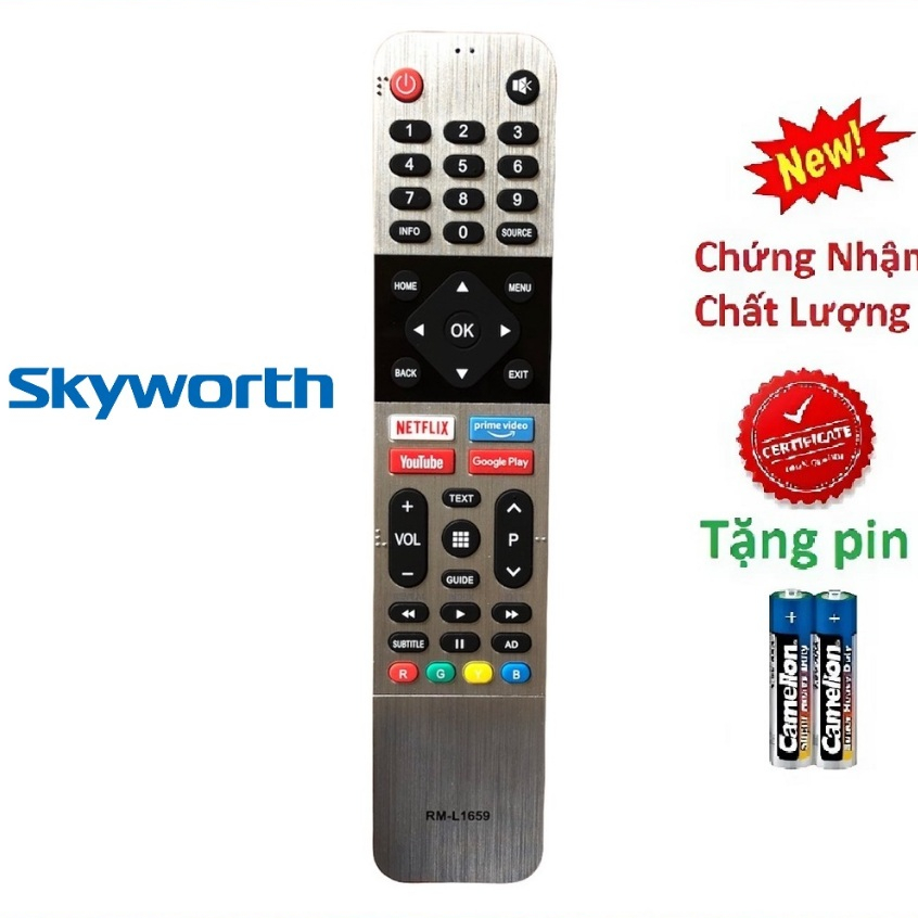 Điều khiển dành cho tivi Skyworth Coocaa các mã như TB5000 UB5100 UB5500 - tặng pin