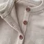 Cardigan QCCC màu be chất len cho bé trai, bé gái Hàn Quốc bé 6-14kg
