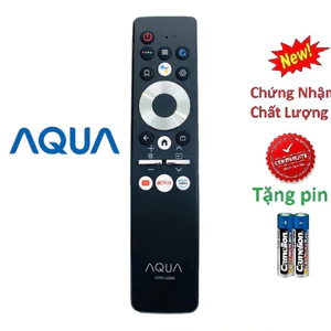 Điều khiển tivi aqua giọng nói, Remote TV AQUA QLED 4K 65 inch 65AQTS6UG có mic điều khiển giọng nói
