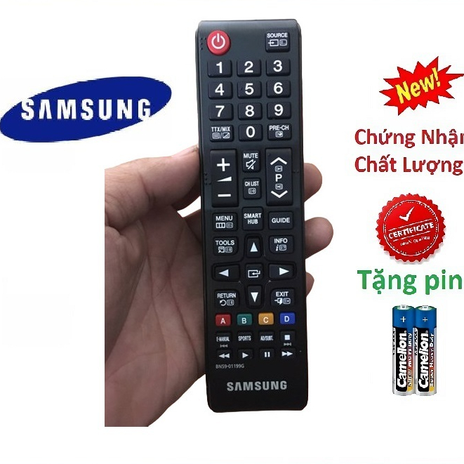 tay điều khiển remote từ xa tivi samsung ngắn RM-L1088+ (Có lô gô samsung) Hàng thường-kèm pin