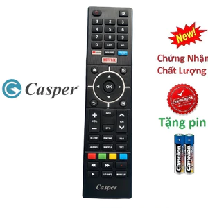 tay điều khiển remote từ xa tv casper LCD hàng tốt-kèm pin-tay đầu bấm tivi casper LCD hàng tốt