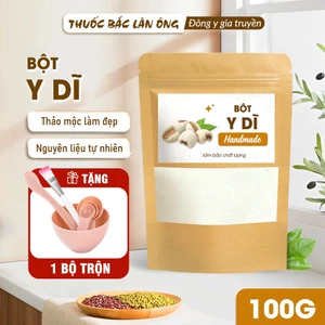 Bột y dĩ nếp 100g, bột bobo, nguyên chất, thơm mịn, dùng pha uống, nấu cháo, đắp mặ nạ - Lãn Ông