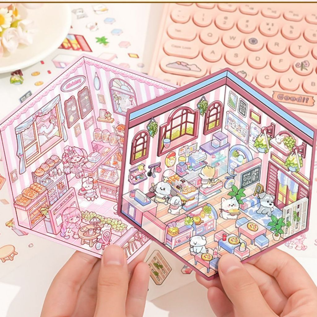 [HỎA TỐC HN] MiniScape 3D, Sticker 3D –Đồ chơi giảm stress căng thẳng, Bộ dán cảnh quan 3D trang trí mô hình