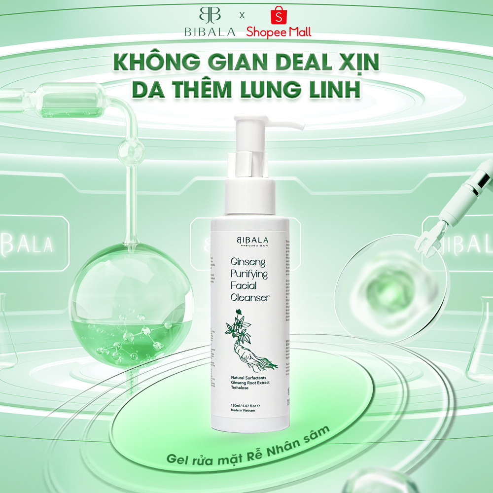 Ảnh Gel rửa mặt Rễ Nhân sâm thanh lọc, mịn màng da - GINSENG PURIFYING FACIAL CLEANSER 150ML BIBALA 3