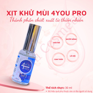Xịt Khử Mùi Toàn Thân 4YOU SPRAY Giúp Ngăn Tiết Mồ Hôi,Khử Mùi Cơ Thể Không Gây Ố Vàng Áo | Net 30ml
