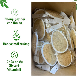 Miếng Xơ Mướp Thay Thế Cây Kỳ Lưng Bằng Xơ Mướp KB Ecolife Tiện Dụng Tiết Kiệm