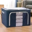 TỦ KHUNG THÉP, Túi Đựng Quần Áo Chăn Màn Khung Thép Dày 3mm Vải Oxford Cỡ Lớn 66L, Gấp Gọn Tiện Lợi TD019